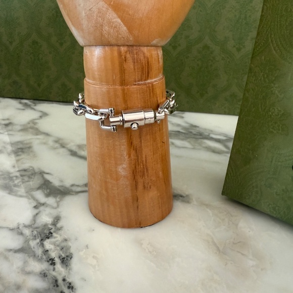 Gucci 773841 Jackie 1961 Chain Bracelet in Silver-toned Brass, Size Small - Picture 10 of 13